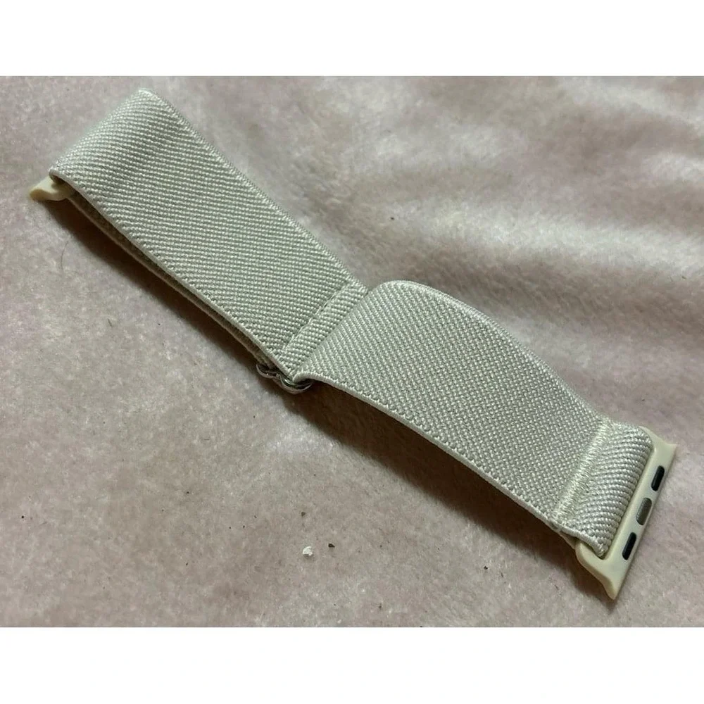 NEW Adjustable Nylon Stretch White Band for Apple Watch 38mm/40mm/41mm